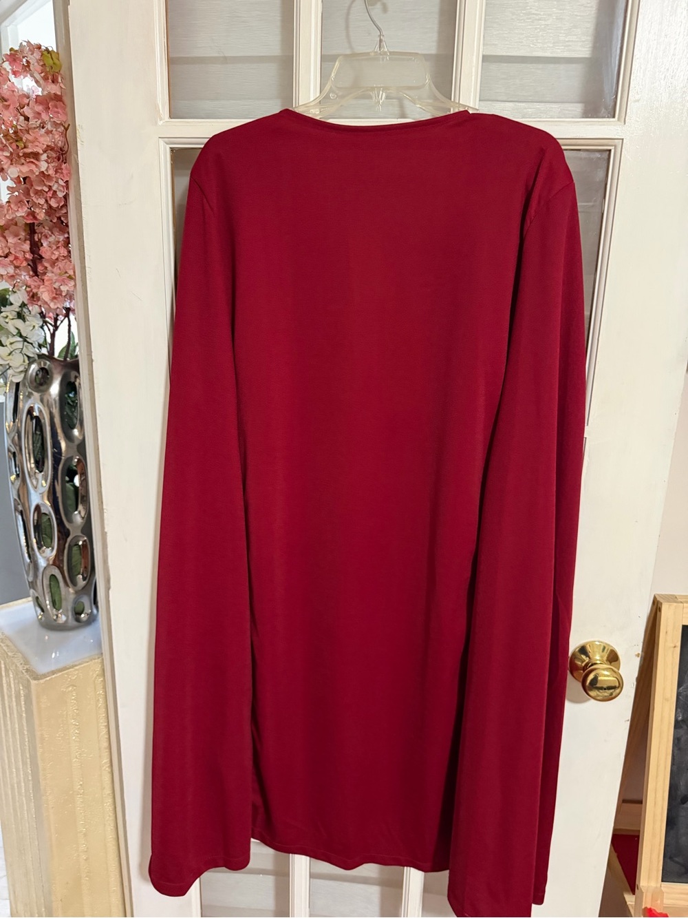 Solid burgundy Long Sleeve jacket